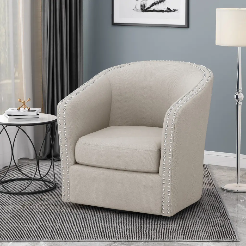 Swivel Chair Wheat Material Home and Office nh-home living