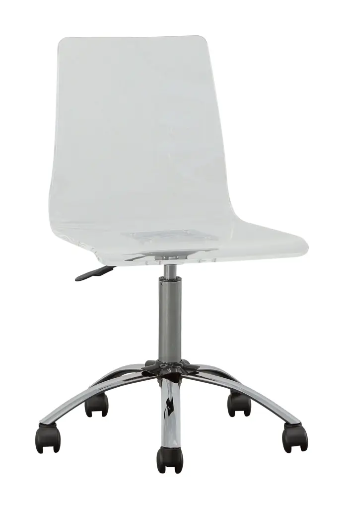 Arthur Customizable Swivel Chair Pearl Silver White Iron Base steve silver furniture
