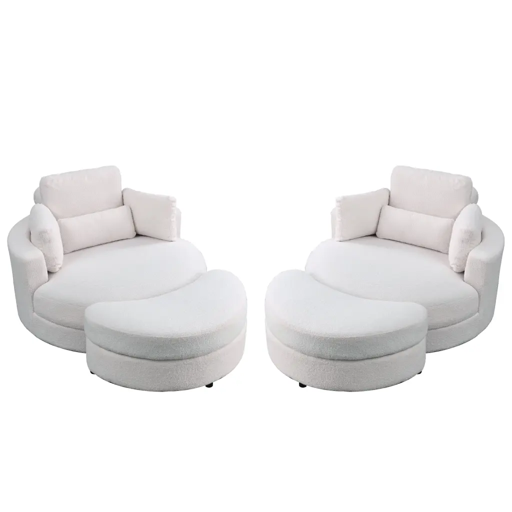 Video Welike Swivel Accent Barrel Modern Sofa Lounge Club Big Round Chair welike furniture