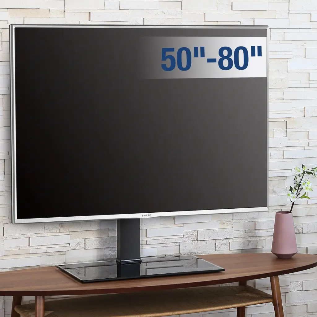 FITUEYES Swivel Universal Tabletop TV Stand up to 80 inch Flat Screen TV Black