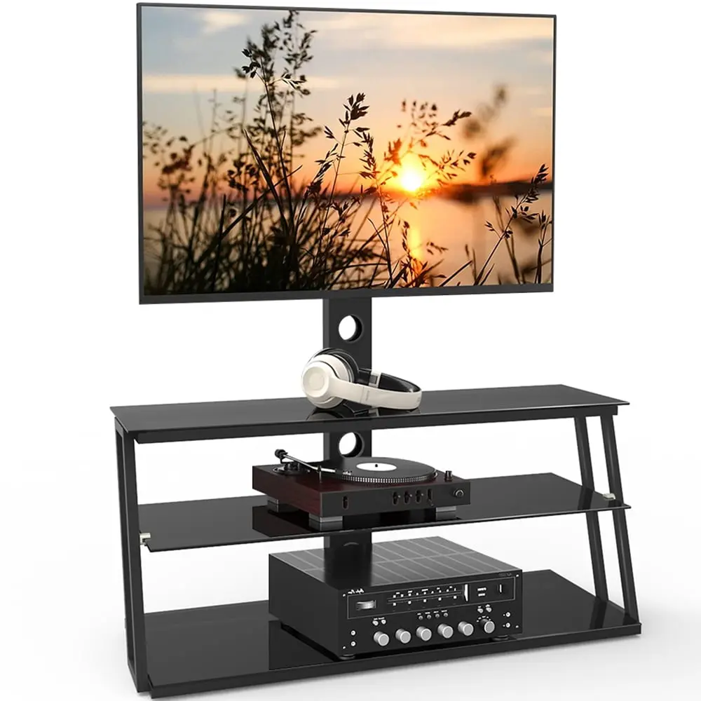 Swivel Floor TV Stand Mount Universal Height Adjustable Most TVs up to 65 Inch Corner Stand Urhomepro