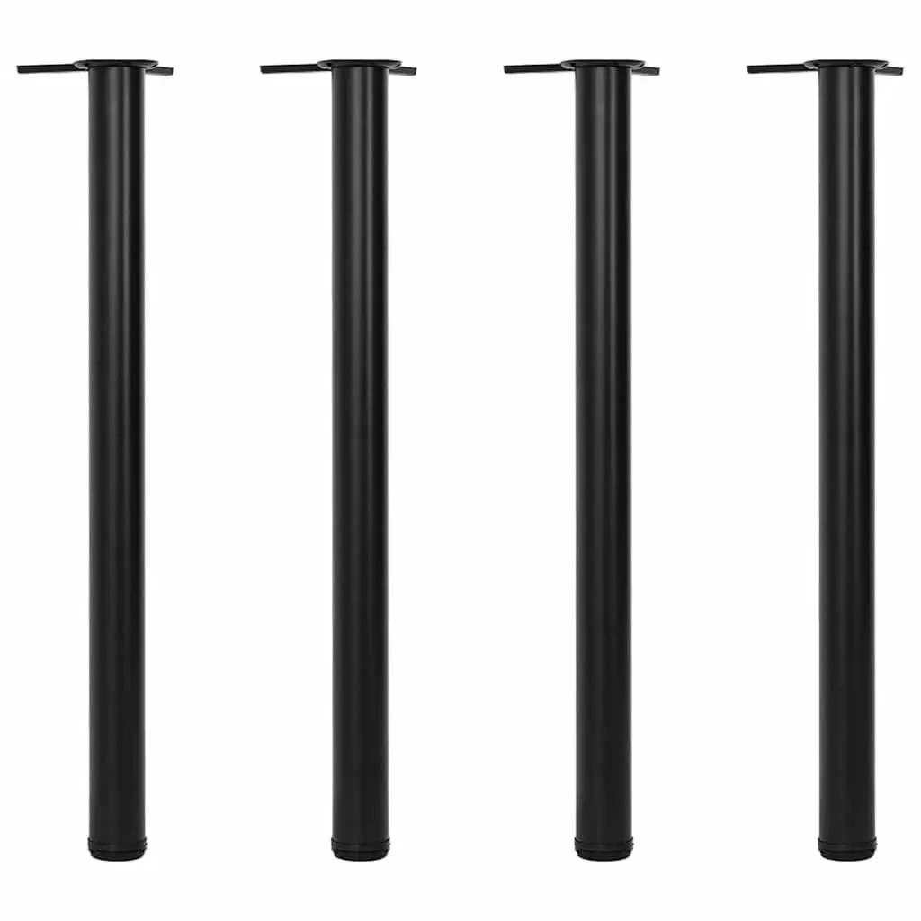 4 Height Adjustable Table Legs Black 34.3 Inches Sturdy Desk Legs DIY Tables
