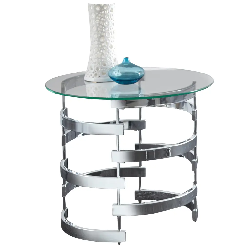 Tayside 3 Piece Occasional Table Set Gray Ferrous Metal Modern Living Room steve silver furniture
