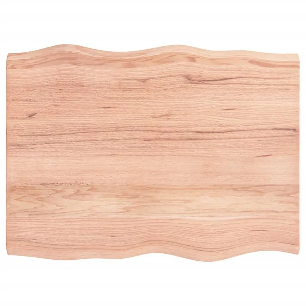 31.5x23.6 Inch Light Brown Treated Solid Wood Live Edge Table Top