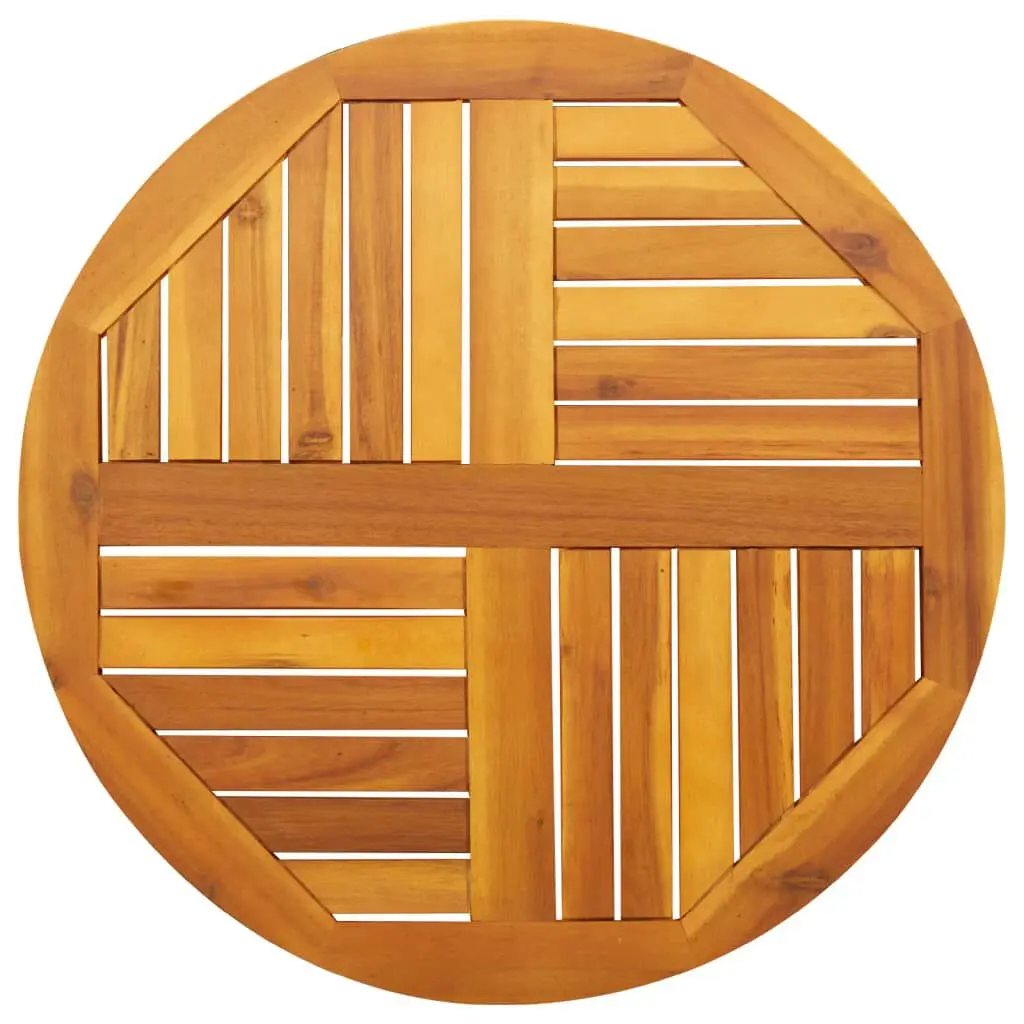 Round Solid Wood Acacia Table Top 27.6 Inches Diameter 0.8 Inches Thick