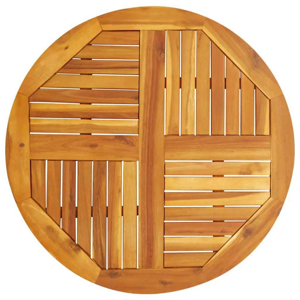 Round Solid Wood Acacia Table Top 31.5 Inches Diameter 0.9 Inches Thick