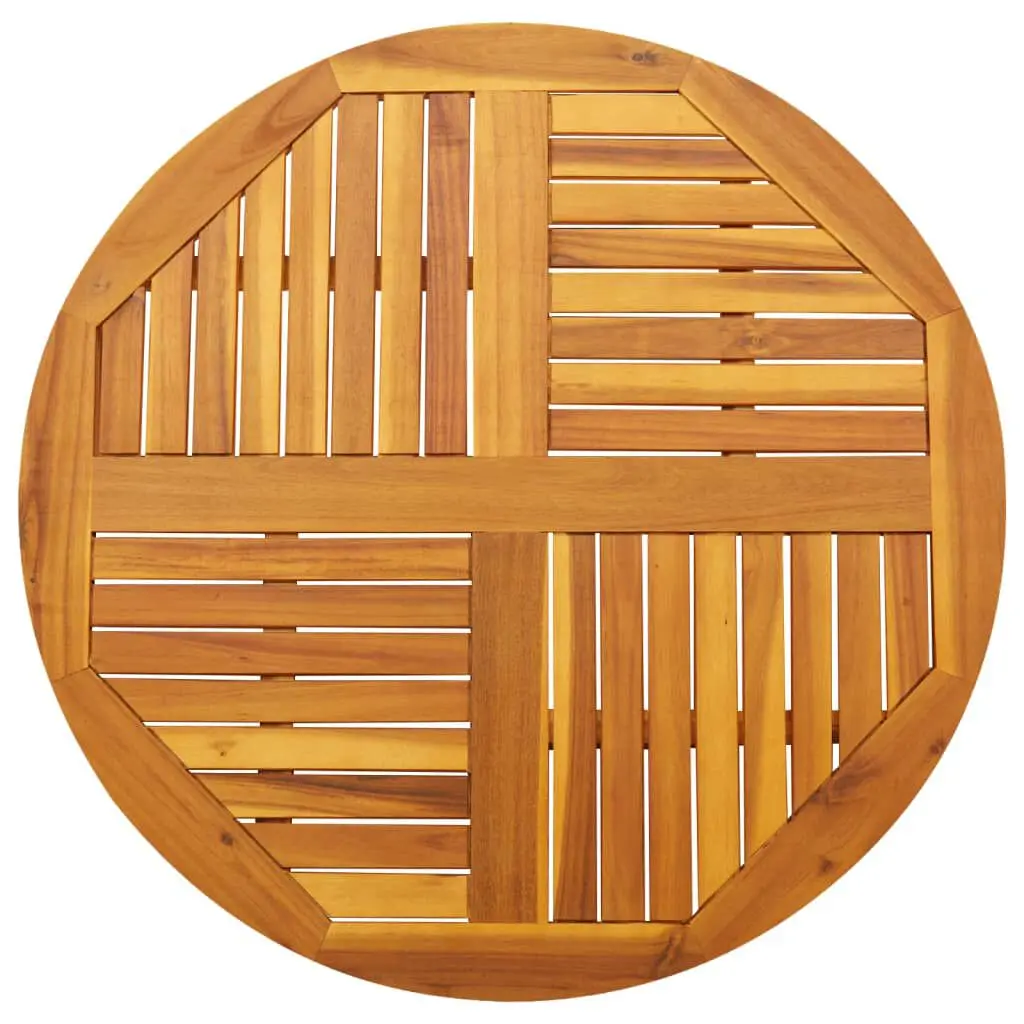 Round Solid Wood Acacia Table Top 35.4 Inches Diameter 0.9 Inches Thick