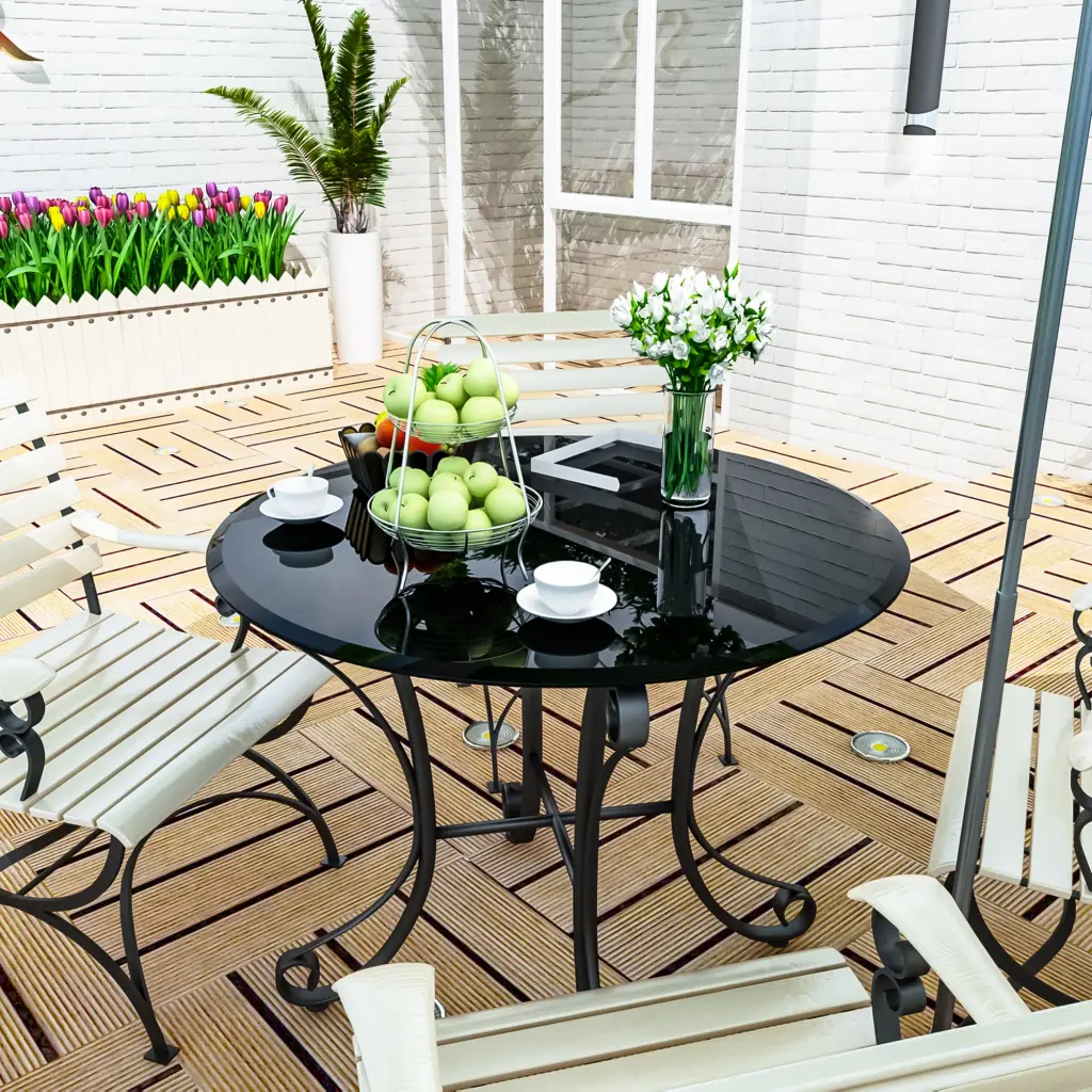 36 Inch Round Tempered Glass Table Top 1 2 Inch Thick Black Glass sya furniture