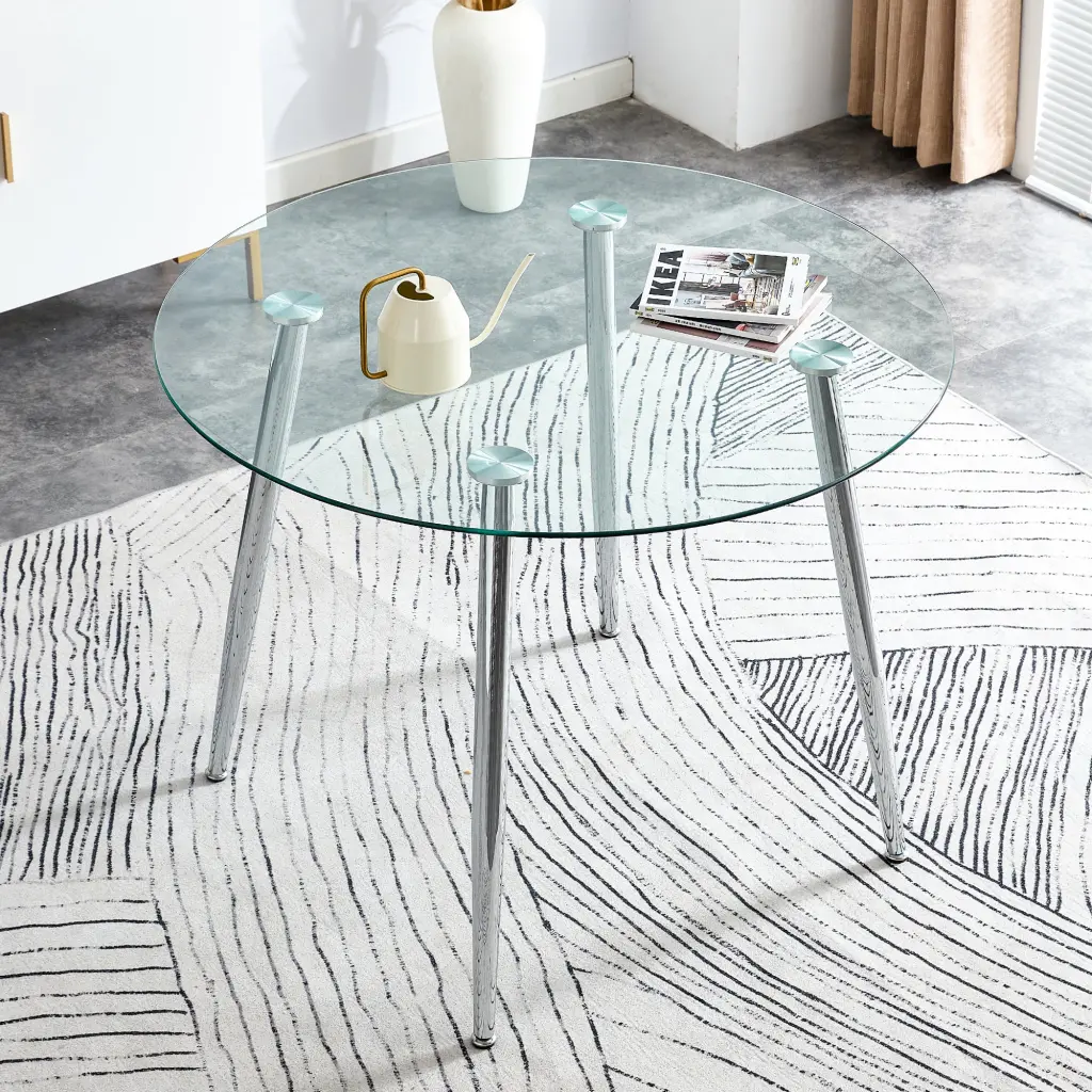 40 Inch Diameter Modern Minimalist Glass Tabletop droom w-1151