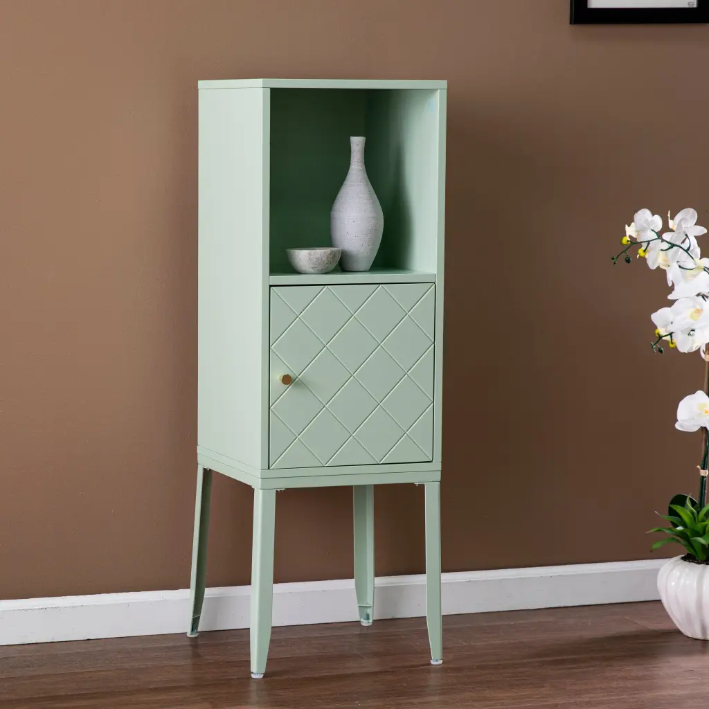 Herzo Tall Storage Cabinet Mint Mint Mdf sei