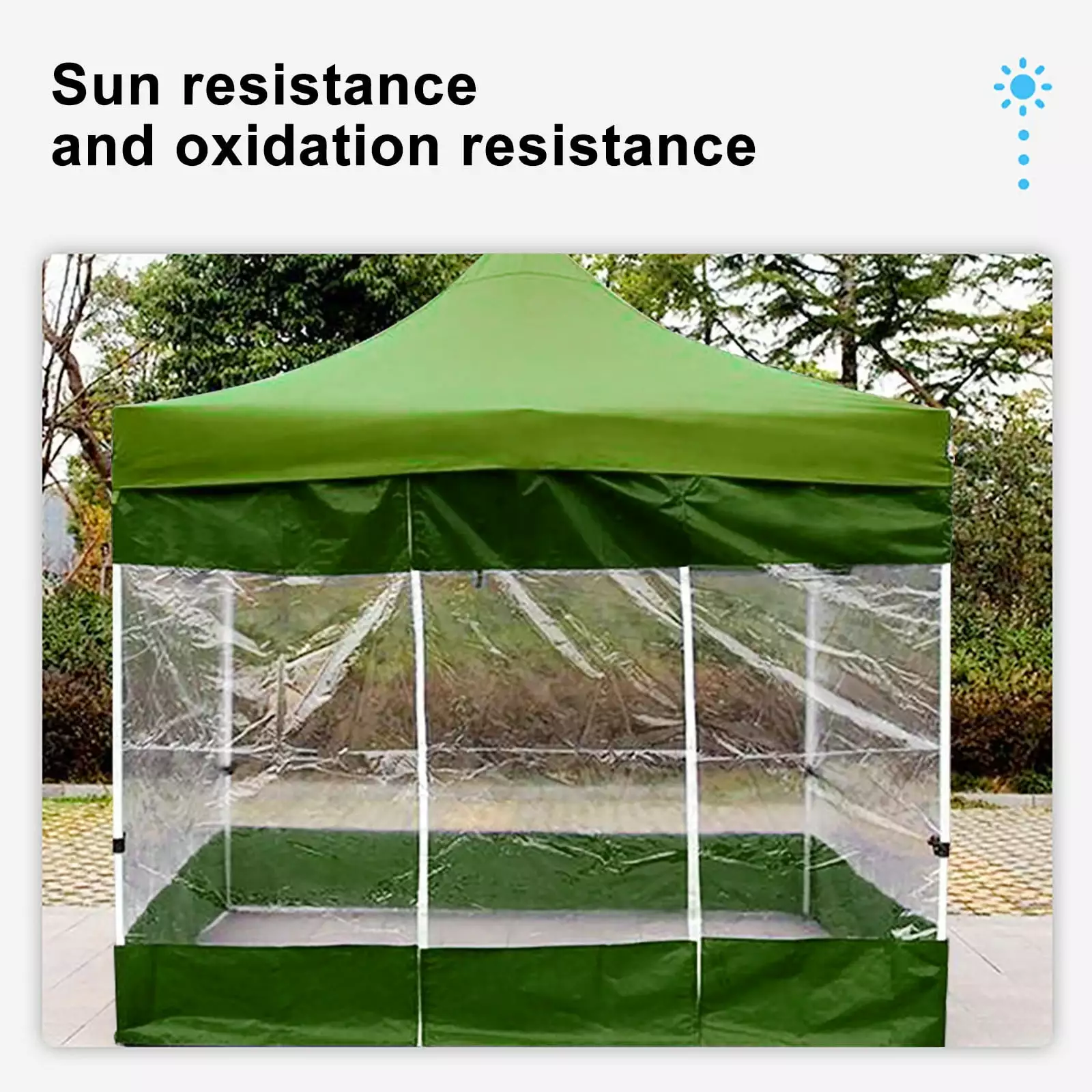 Kokovifyves 210D Oxford Waterproof Outdoor Tent Shade Cloth 3X2 Meters