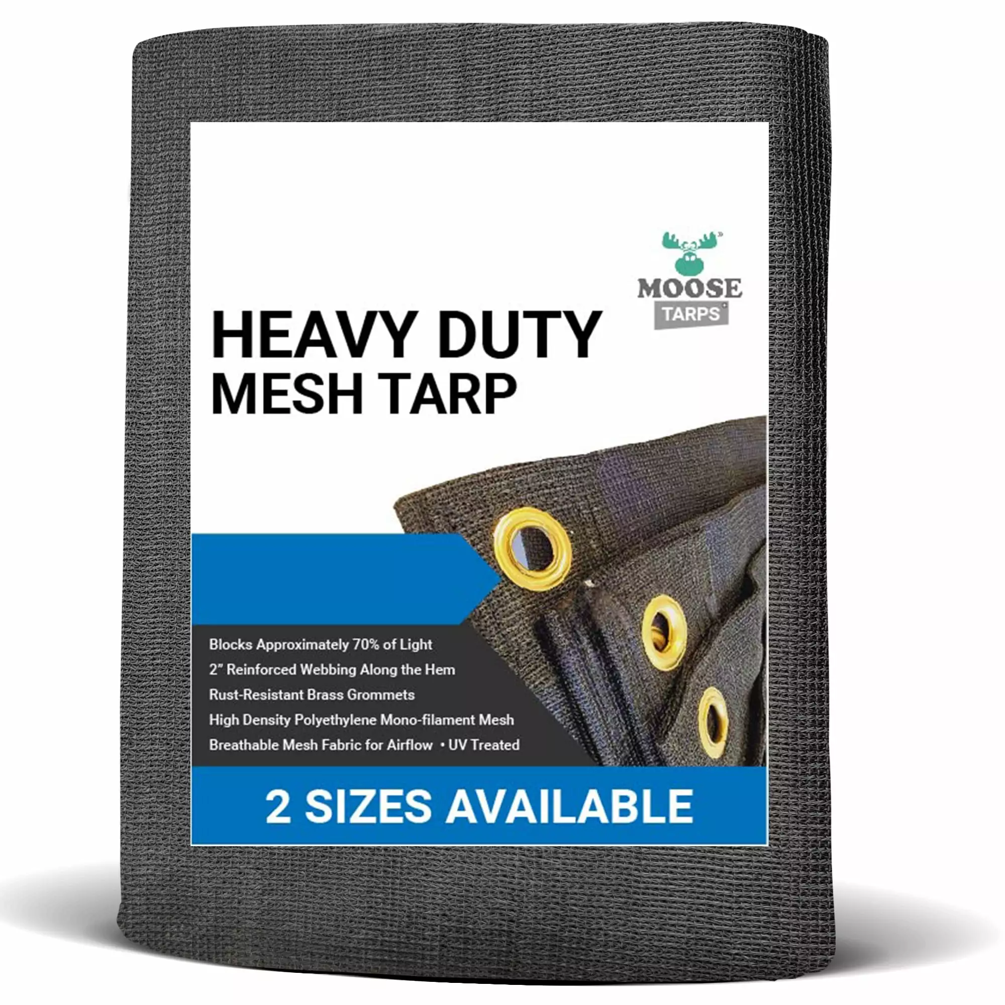 10'x12' Black Mesh Tarp Cover Heavy Duty Polyethylene Moose Supply 10