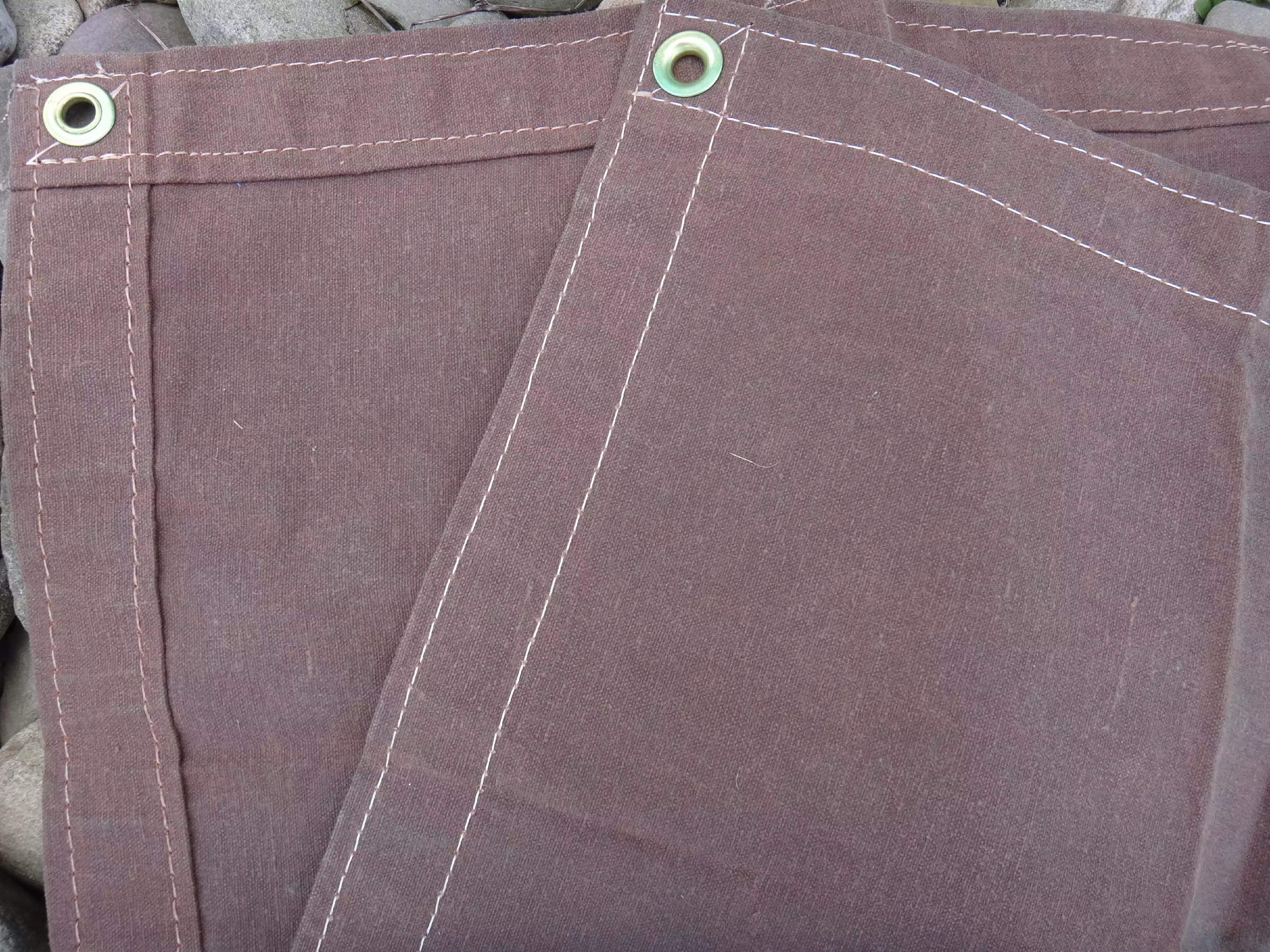 8x12 Feet Brown 10 Oz Canvas Tarp Heavy Duty Waterproof Cover Camping Construction and Outdoor Use 10