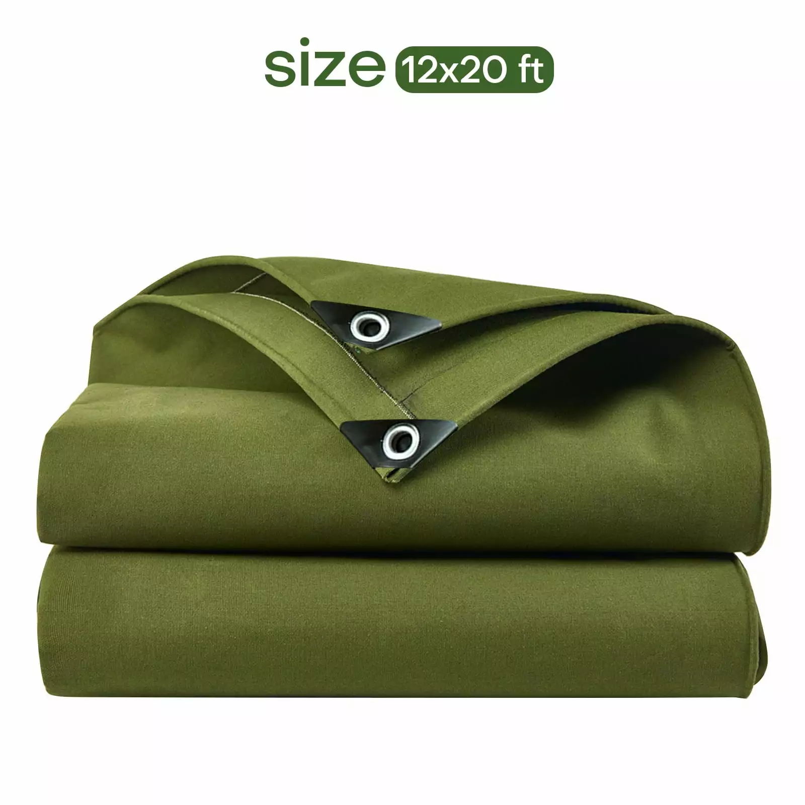Heavy Duty Waterproof Canvas Tarp 12x20ft - UV Resistant Cover Truck Boat Camping 10