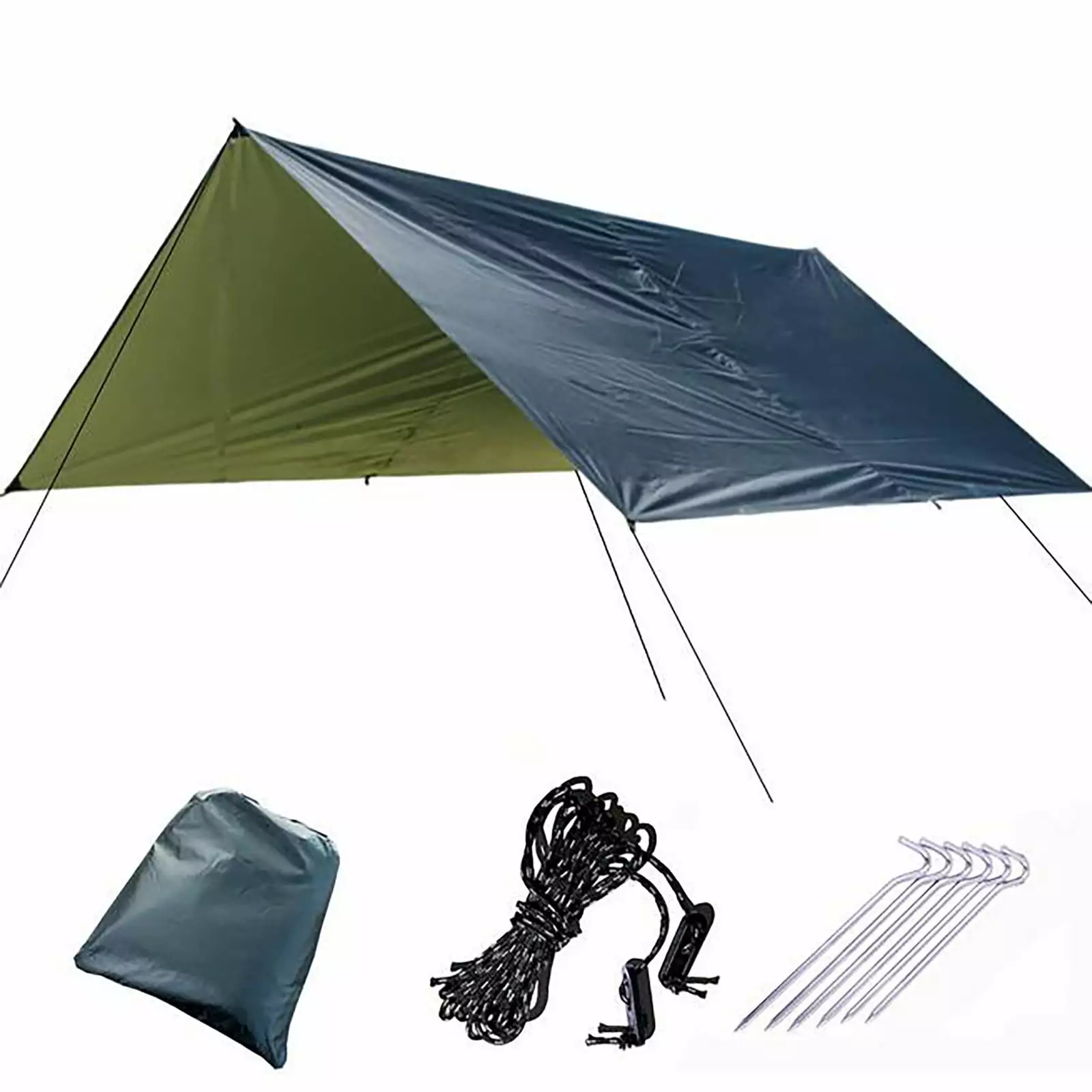 Summer Outdoor Clearance Uhuya Camping Tent Rain Tarp 9.84x13.12ft Ultra-Light Sun Protection Backpack Gray
