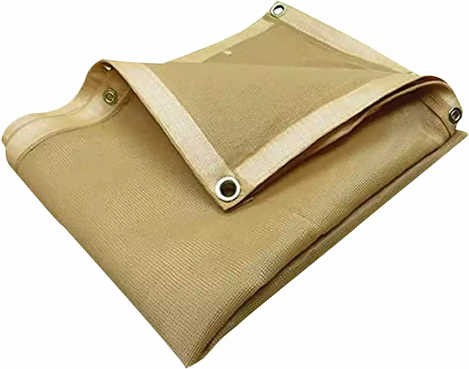 Tarps Now 50 Mil Tan Mesh Tarp 6x8 Feet 75% Shade Cover Outdoor Use 10