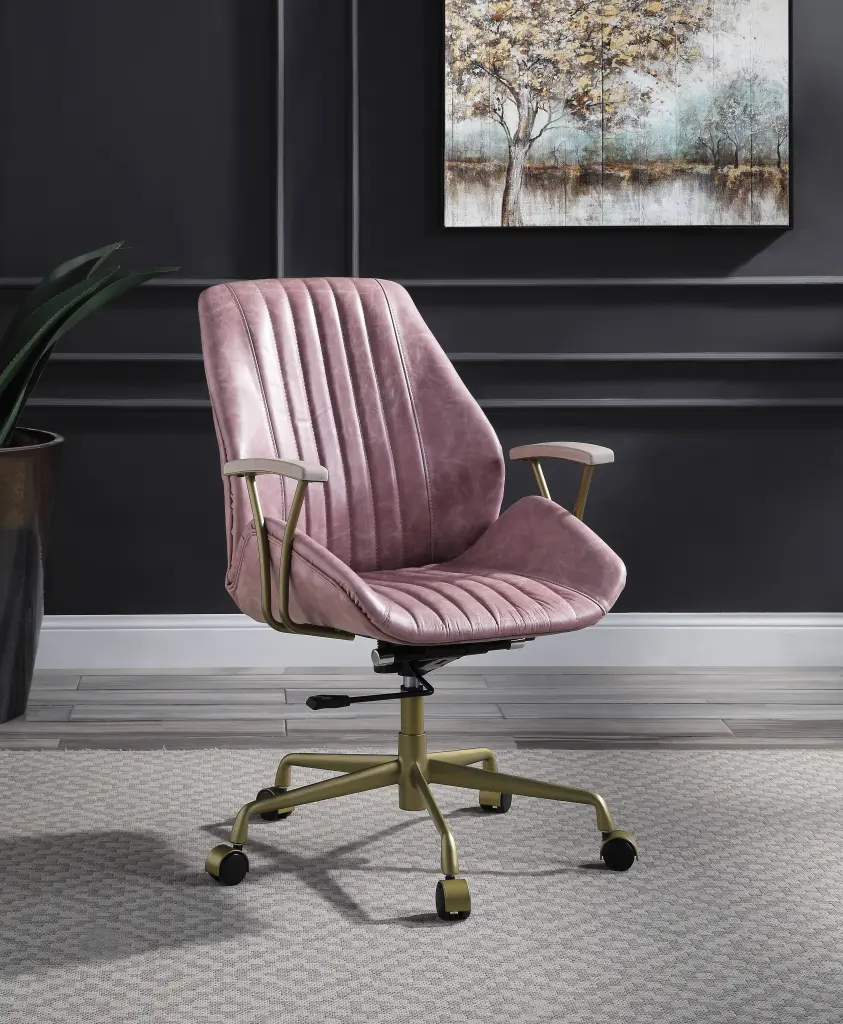 Pink Office Chair Swivel Solid Base Ergonomic Desk Chair furniture max