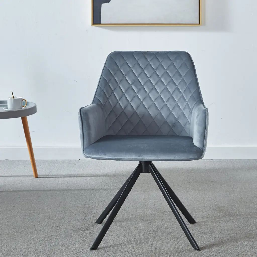 Modern Ergonomic Desk Chair No Wheels Upholstered Home Office Seat gardenia home furnishings