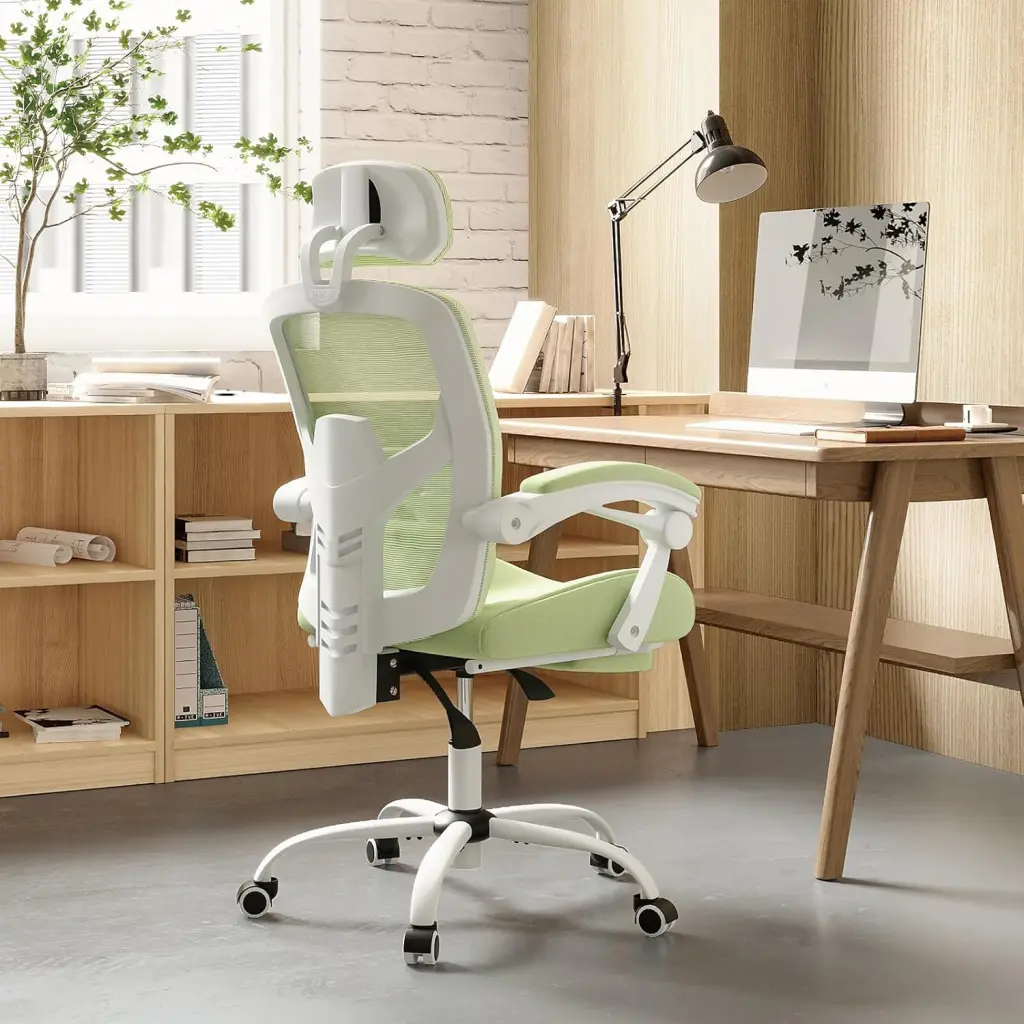 Retractable Footrest Comfort Fit Swivel Stationery Chair Lumbar Support w1134dhs