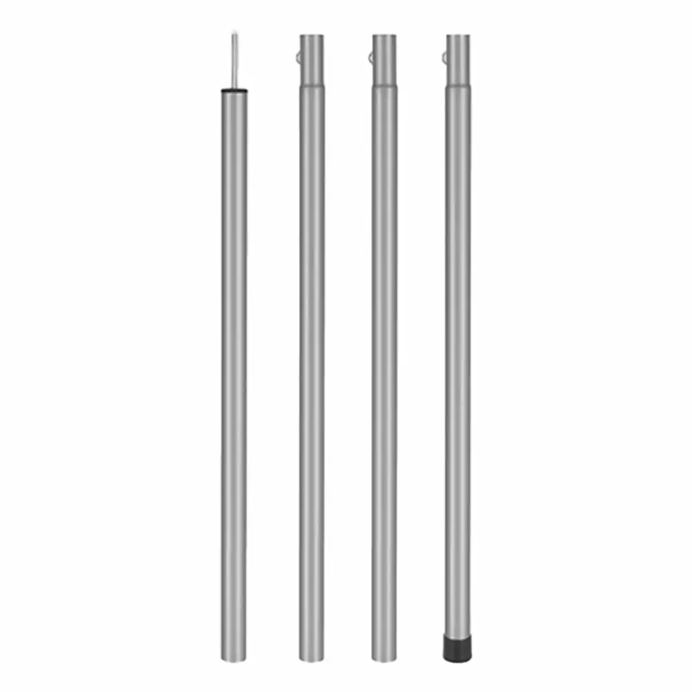 25mm Camping Canopy Awning Support Pole Beach Shelter Tarp Pole Silver Outdoor Camping Tool
