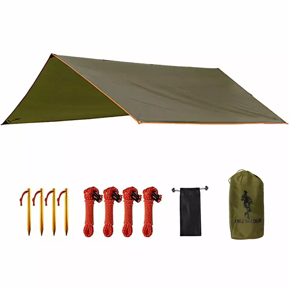 FREE SOLDIER Tarp Sun Shelter Tent Camping Hammock Rain Fly