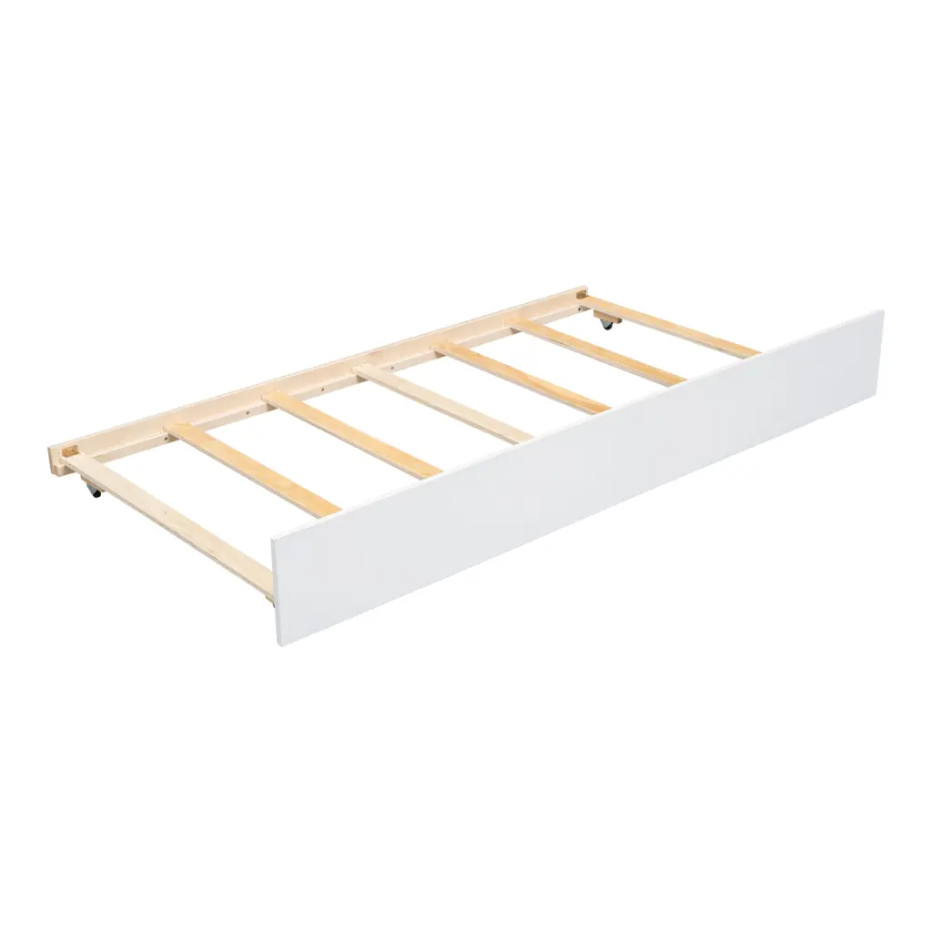 Twin Tent Floor Bed Teepee Bed Trundle White Wood inspirit