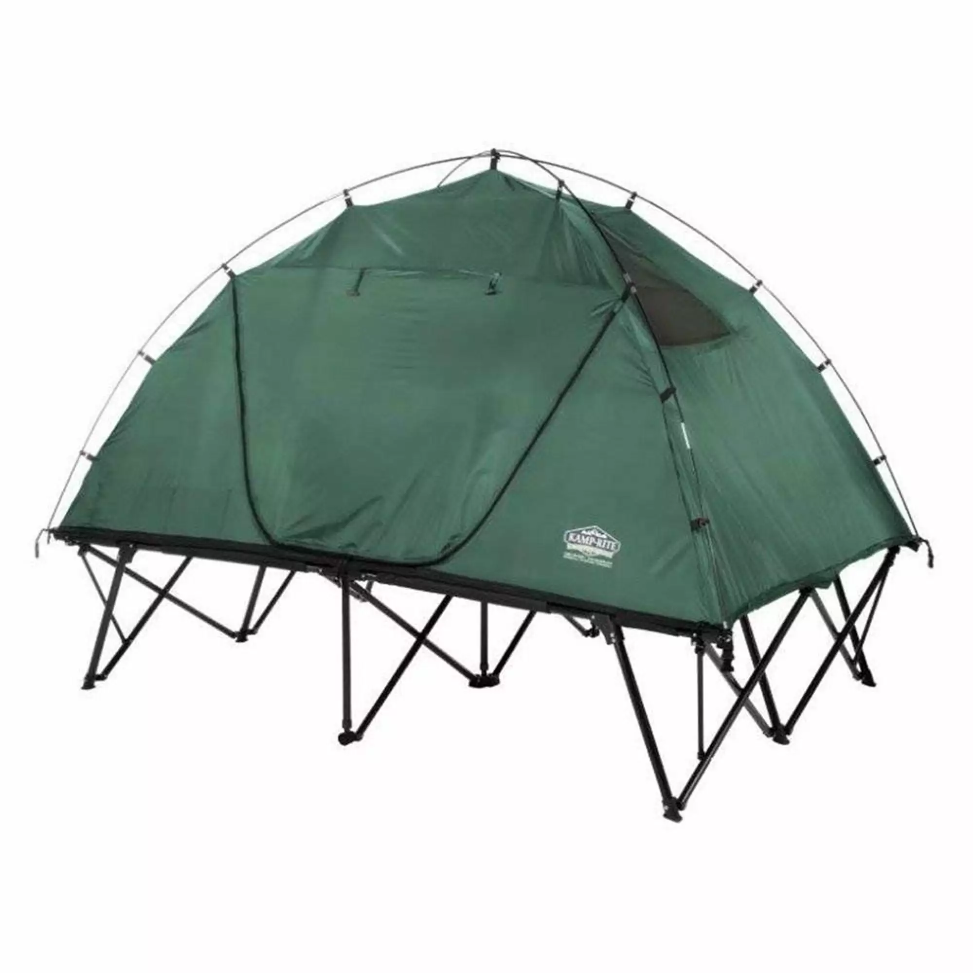 Kamp-Rite DCTC Collapsible Double Compact 2 Person Tent Cot Bag and Rain Fly Easy Set Up Green 79