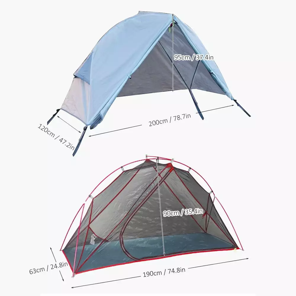 1 Person Water-resistant Tent Cot Lightweight Camping and Outdoor Enthusiasts