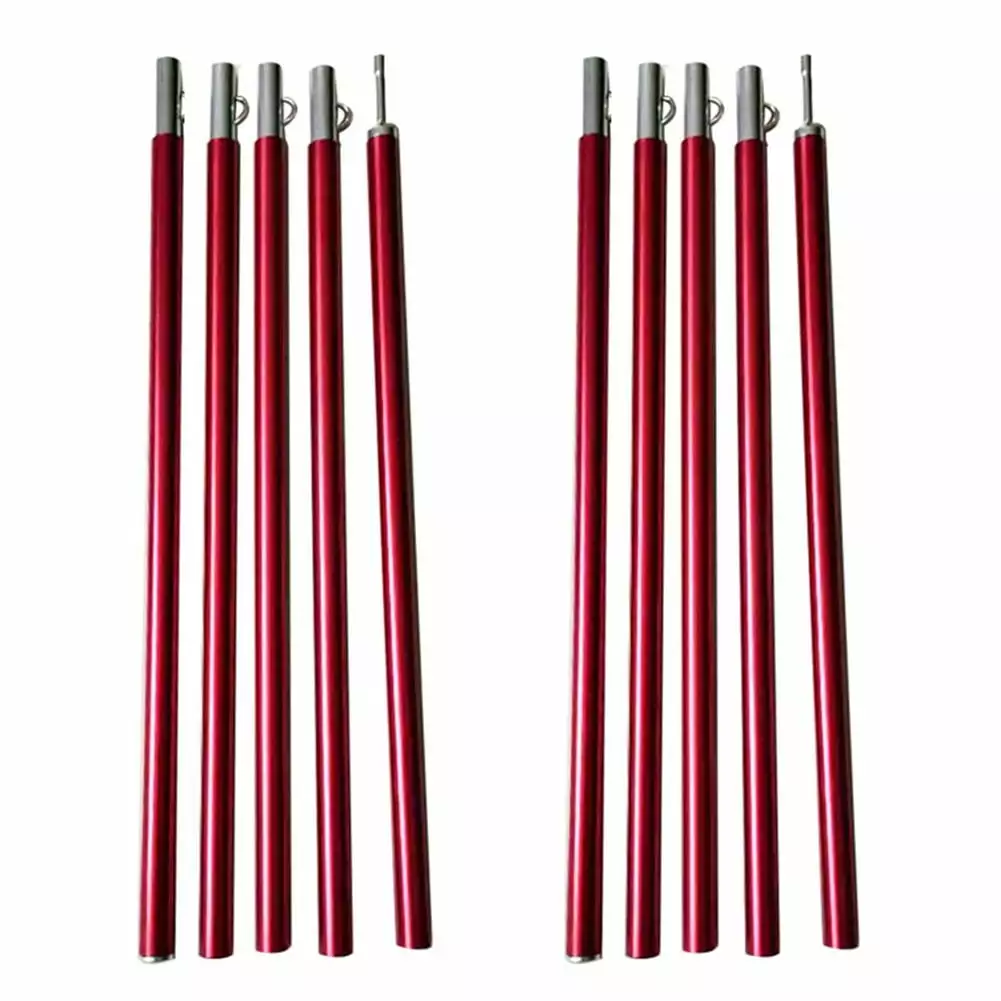 2pcs Aluminum Alloy Camping Tent Poles 1.9m/6.2ft Beach Canopy Replacement Poles