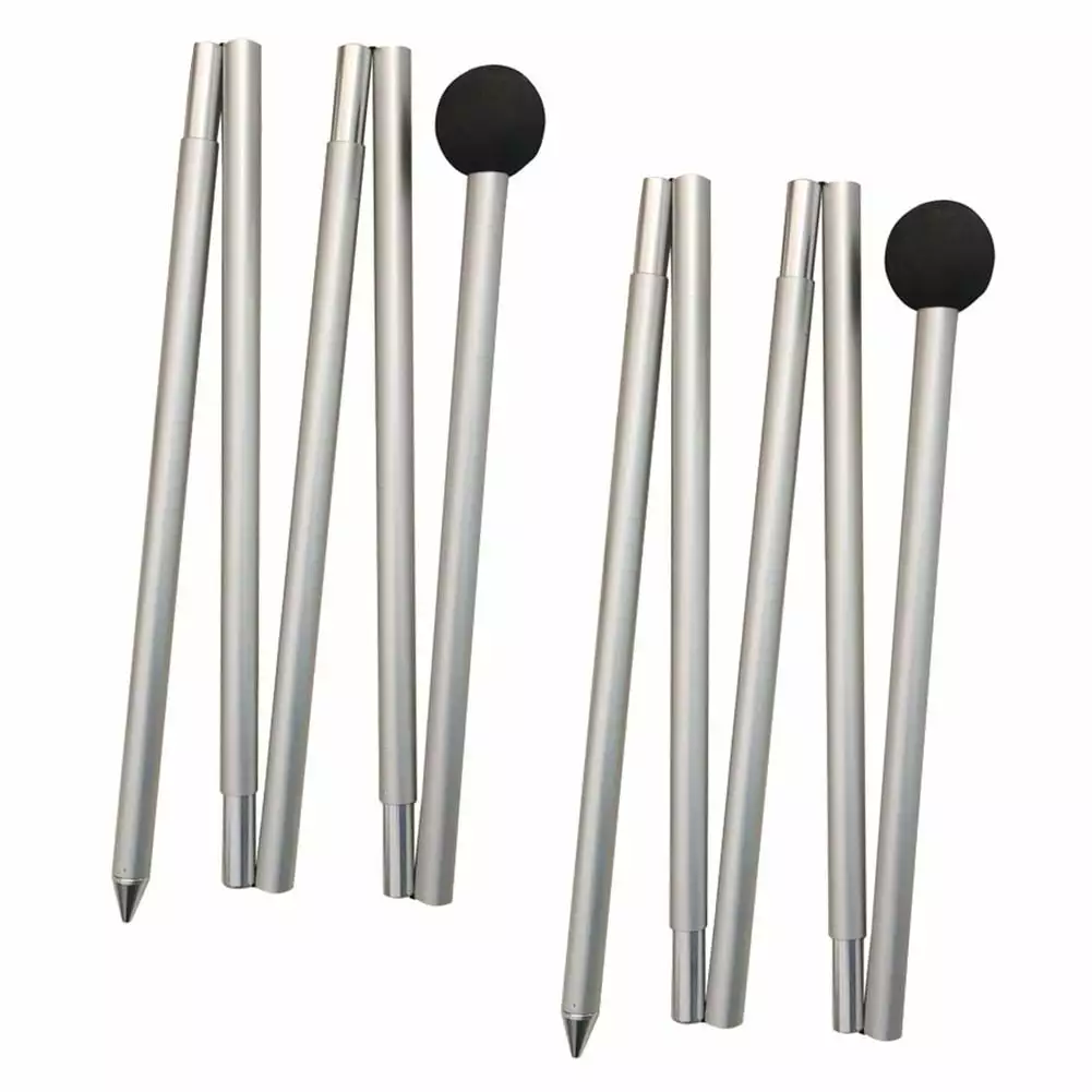 2pcs Aluminum Alloy Camping Tent Poles EVA Ball Beach Canopy and Outdoor Shelter