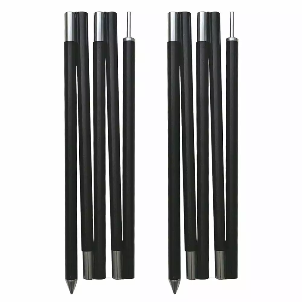 2pcs Aluminum Alloy Camping Tent Poles 1.6m 1.8m 2m Beach Canopy Replacement Poles