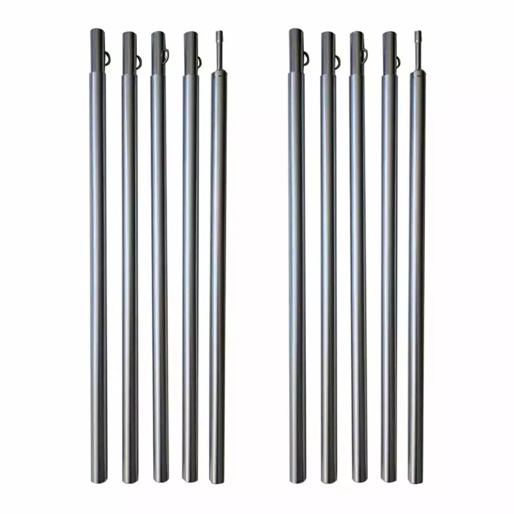 2pcs Aluminum Alloy Camping Tent Poles 1.9m 6.2ft Beach Canopy Replacement Poles