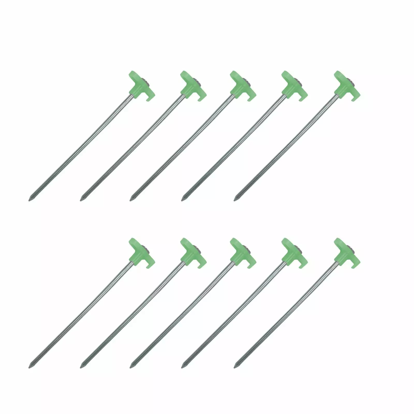 10PCS 20cm Durable Fluorescent Tent Accessories Wind Rope Fixed Steel Nails Camping One