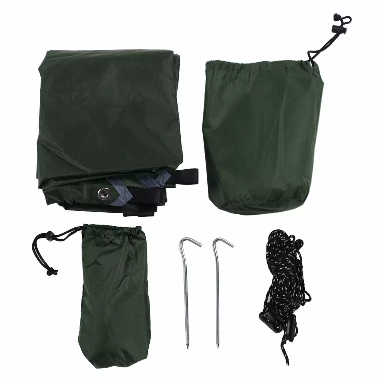 Crtynell Camping Canopy Multifunctional Quadrangle Sunscreen Waterproof Tent Tarp Outdoor Hammock