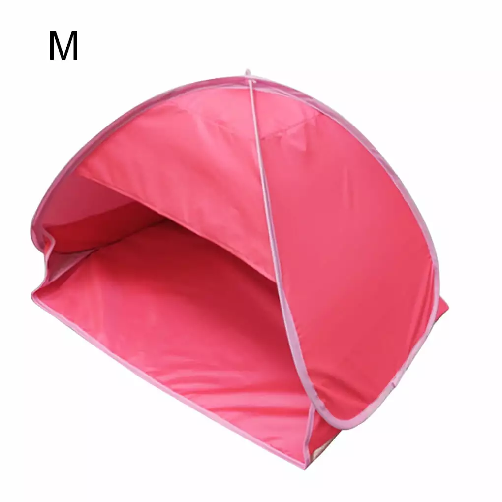 1111Fourone Camping Tent Portable Beach Canopy UV-resistant Sun Shade Shelter Outdoor Fishing Tent Red M