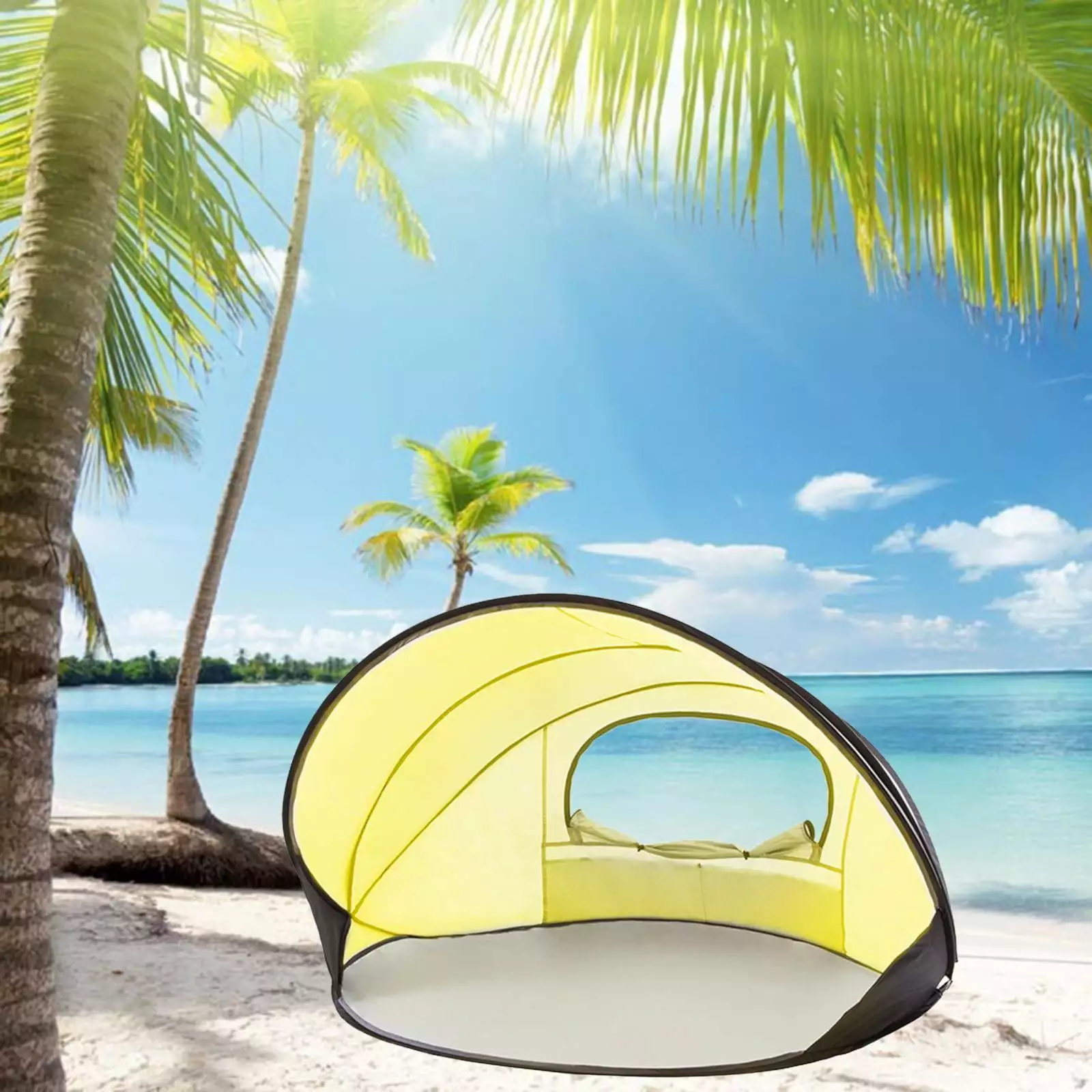 Beach Tent 2 People Durable Portable Carry Bag Yellow