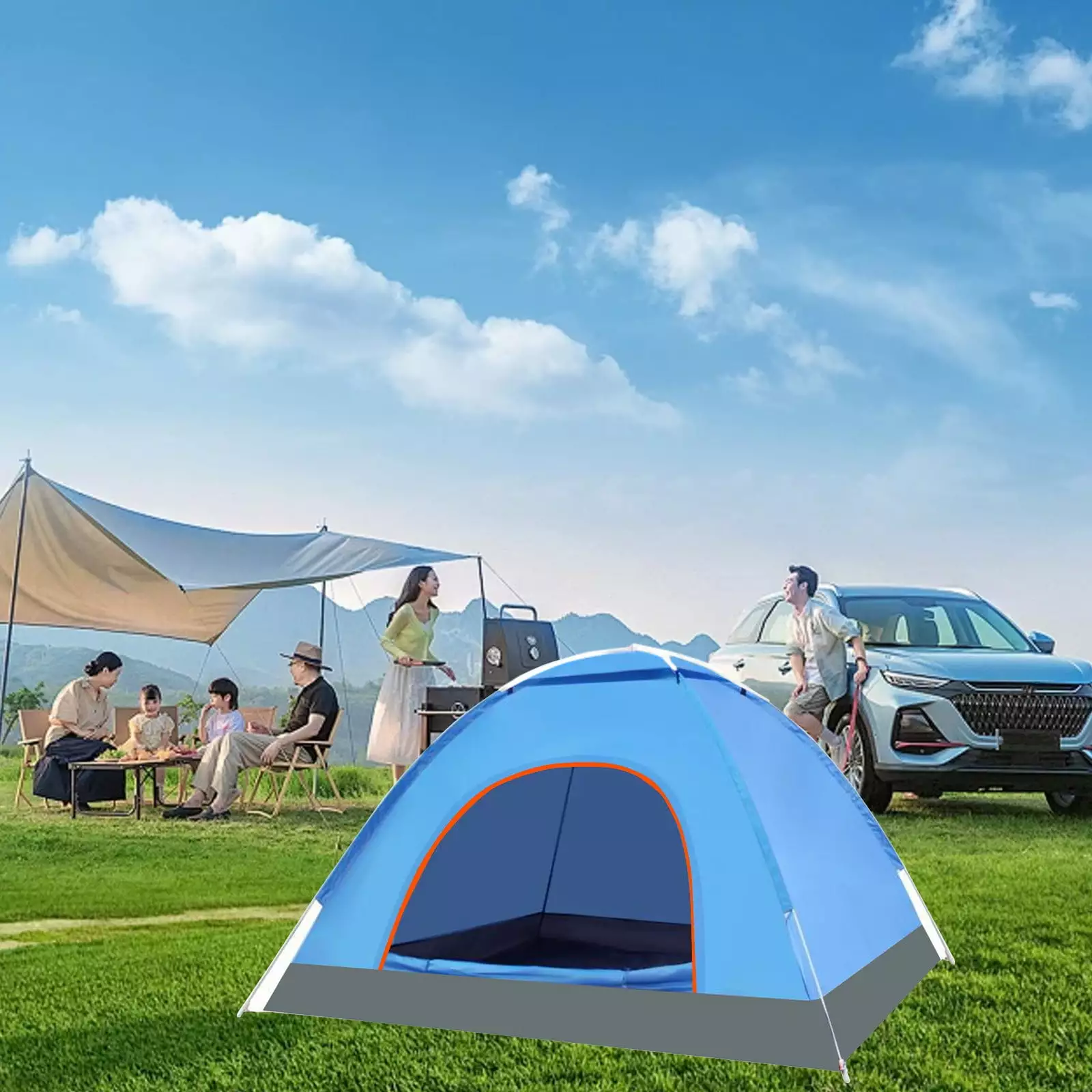 Instant Automatic Expansion Lightweight Camping Tent Outdoor Family Travel Backpacking Windproof
