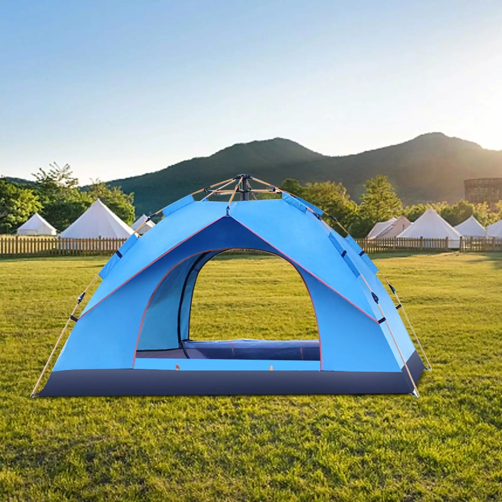 Kiplyki Beach Twin Automatic Tent Sunscreen Portable Sunshade Tent Outdoor Camping Free