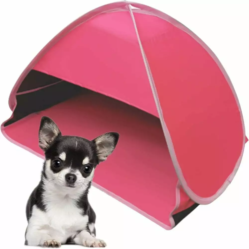 NEWCE Sun Shelters Pop Up Beach Tent Portable Sun Shelter Anti-UV Windproof Camping Picnic Tent Small Pets L