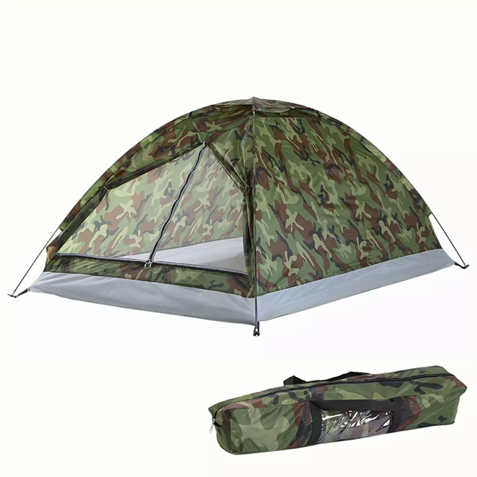2 Person Camping Tent Ultralight Camouflage Garden Sun Shield Outdoor Hiking