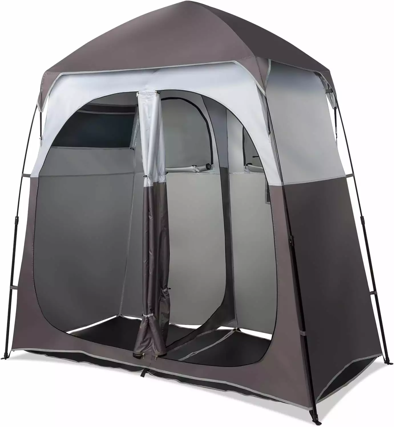 2 Room Shower Tent 7.5 FT Instant Pop Up Shelter Carrying Bag Camping and Outdoor Privacy