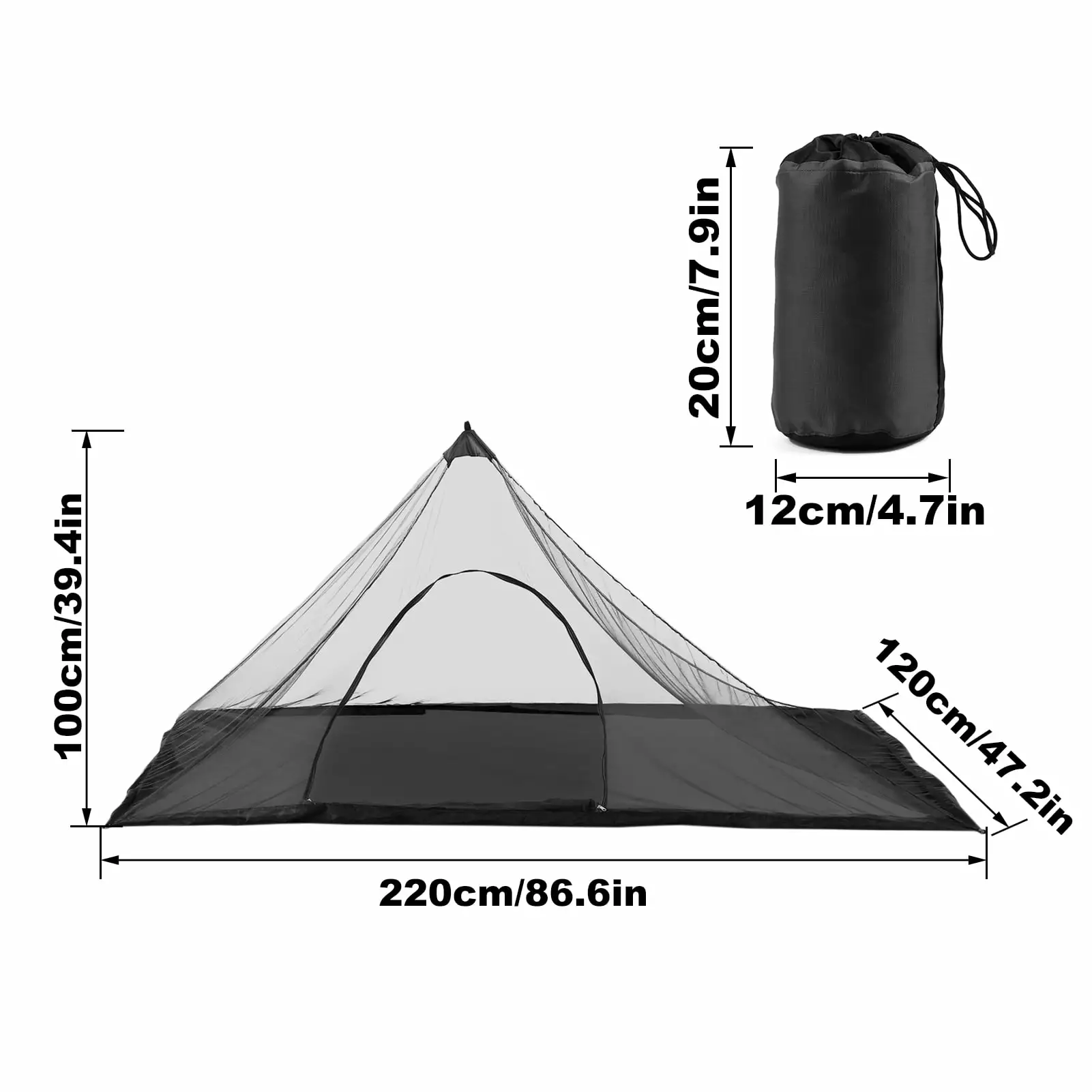 Tent Outdoors Mesh Tent Water Resistant Carry Bag Camping and Hiking