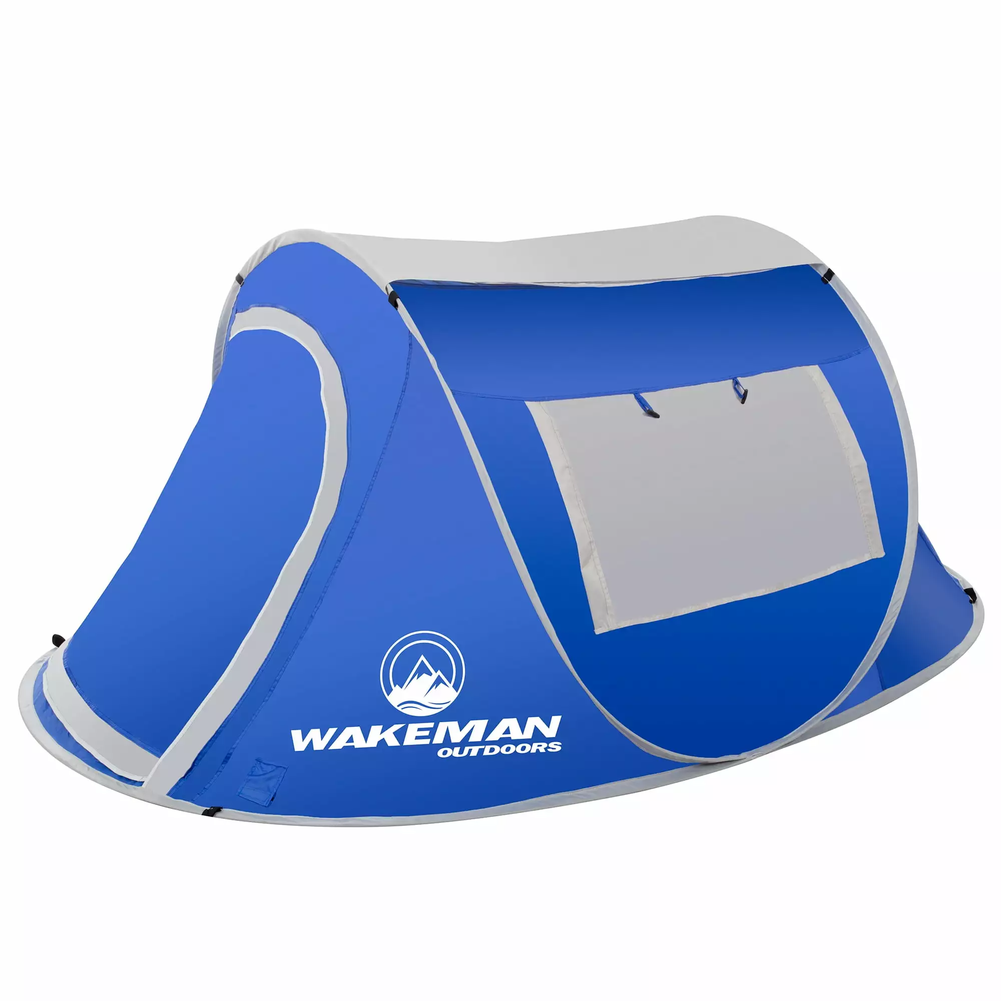 Wakeman Outdoors Water-Resistant 2-Person Pop-up Tent Blue Camping and Hiking
