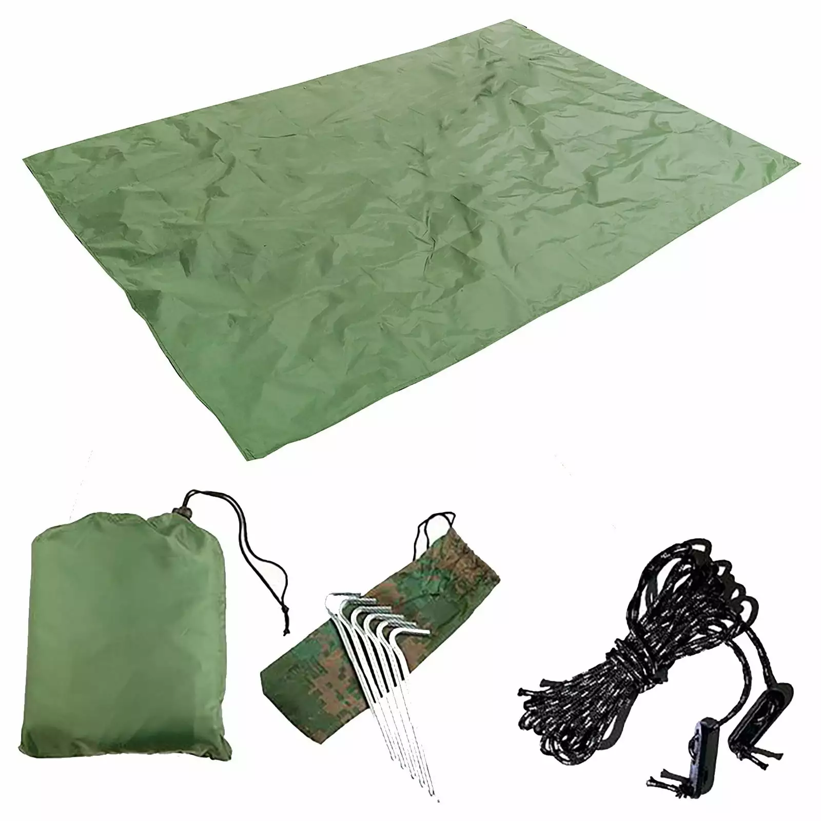 ZiSUGP Kids Camping Tent Rain Tarp - 3x3m Waterproof Ultra-Light UV Sun Protection Backpacking Tarp