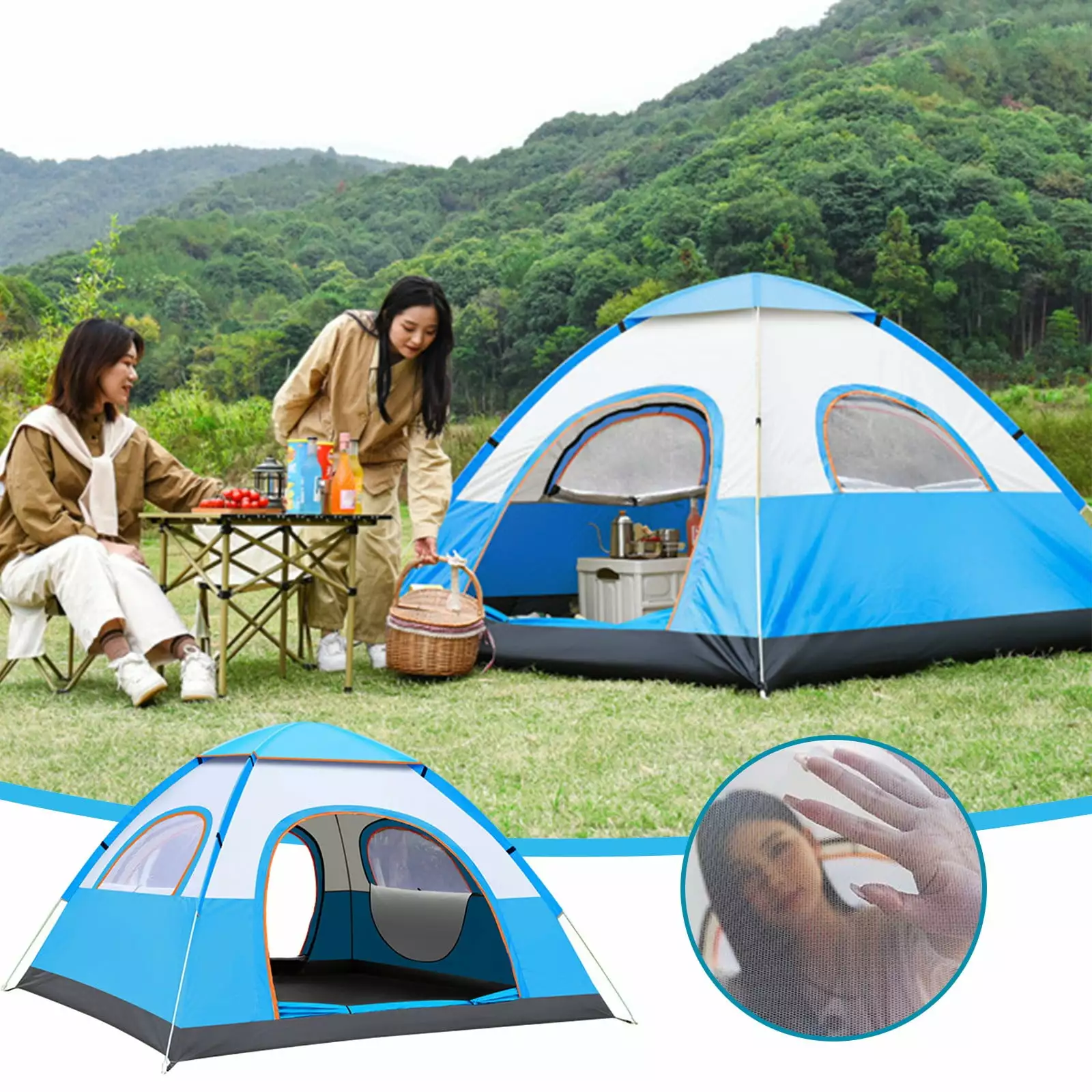 Automatic Tent Rain and Sun Protection Quick Open 2 Seconds Camping Tent Boys Outdoor Toys