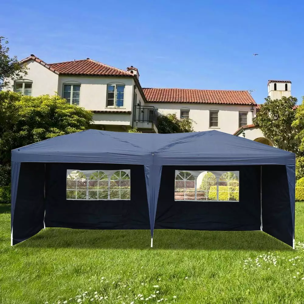 Baellert 3x6m Two Windows Waterproof Folding Tent Blue Outdoor Camping