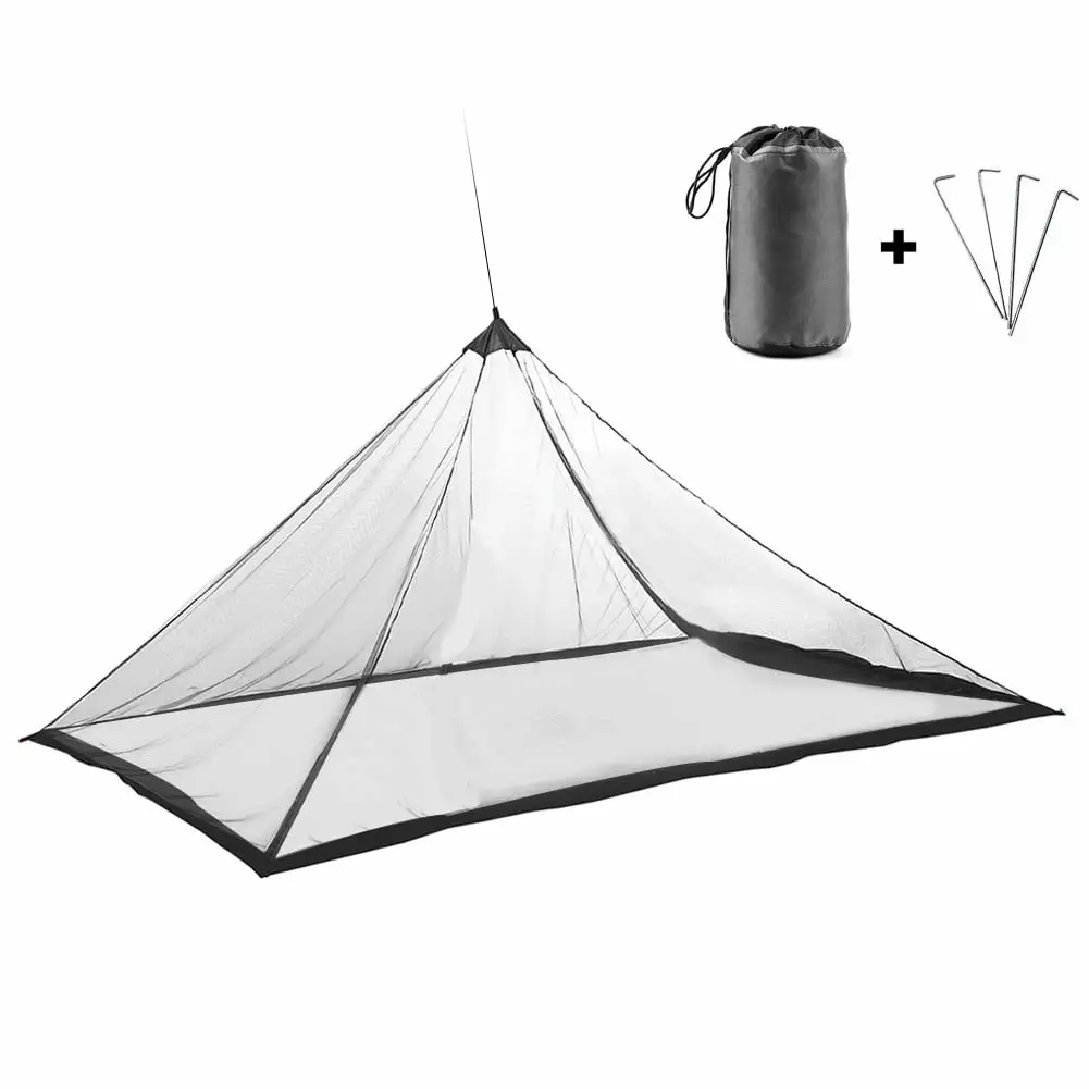 CENL Mesh Camping Tent Carry Bag Water Resistant Outdoor Mesh Tent Net Bug Protection Black