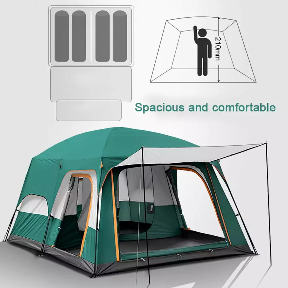 Dsfen Portable Rainproof Tent Waterproof Shelter Outdoor Activities