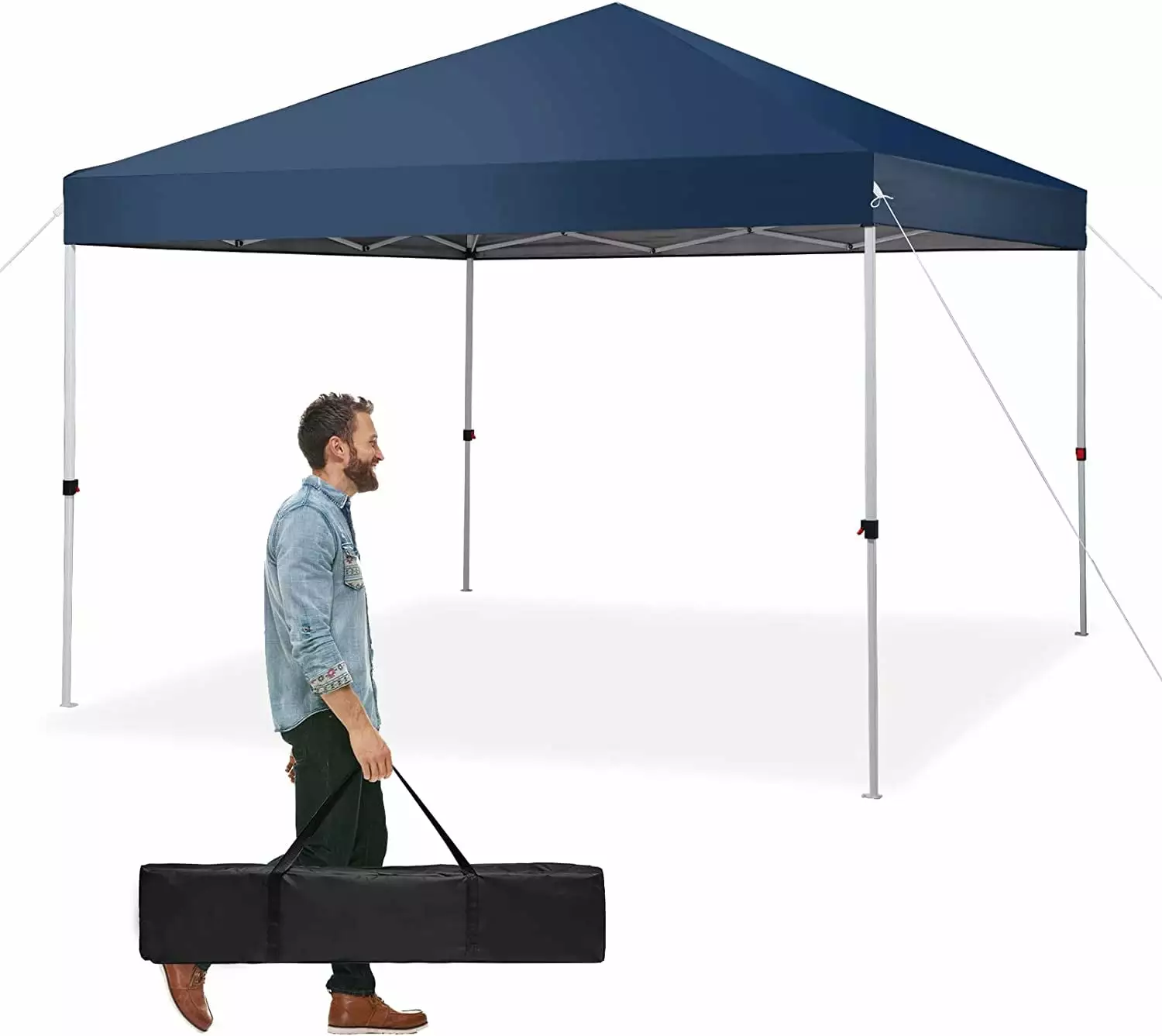 PAOLFOX 10x10 Outdoor Portable Instant Pop Up Tent Carry Bag Navy Blue