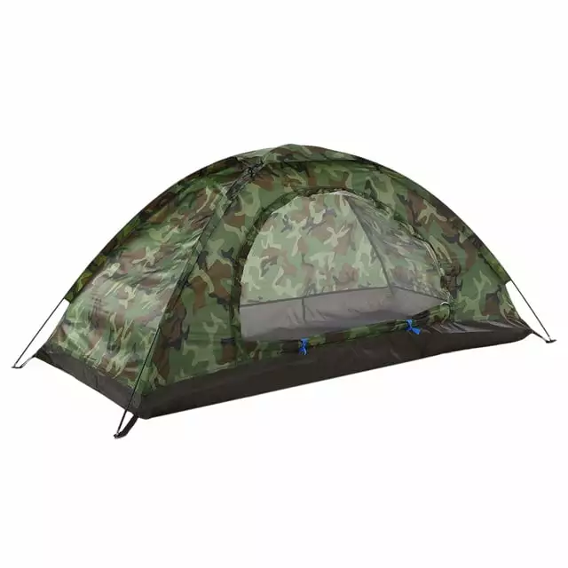 1-2 Person Waterproof Windproof UV Sunshade Camouflage Camping Tent